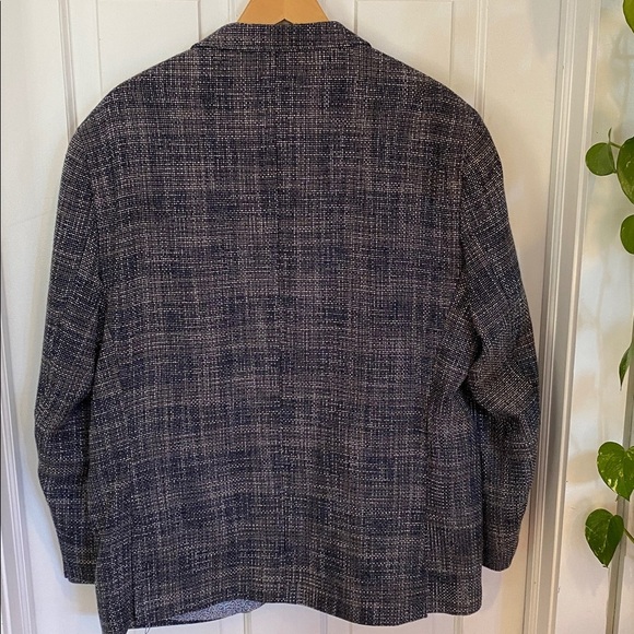 Daniel Hechter Tweed Blue Blazer Jacket Grandpacore Nautical Vintage style. - Picture 9 of 16